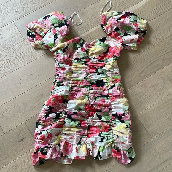 ZARA floral ruffle dress SMALL - Picture 4 of 11